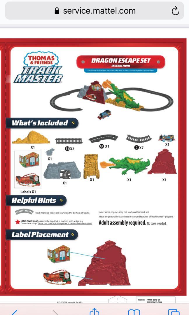 Thomas dragon escape set instructions new arrivals