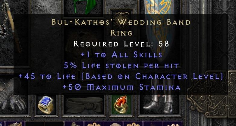Bul Kathos WEdding Band Ring - Diablo 2 Resurrected, Video Gaming