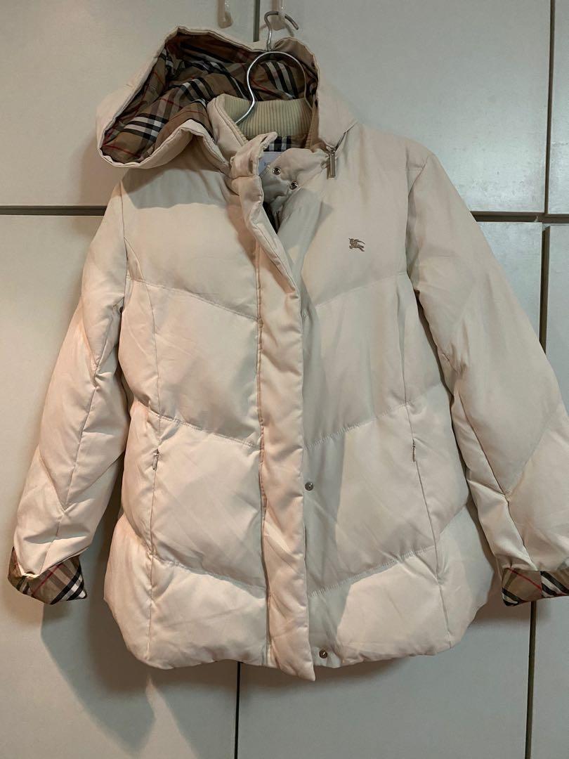 Burberry cream puffer jacket with hood, Women's Fashion, Coats, Jackets and  Outerwear on Carousell