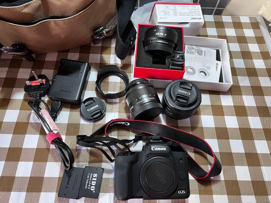 Canon EOS M50 + 相機鏡頭轉接器+ + EF 50mm 攝影器材, 相機- Carousell