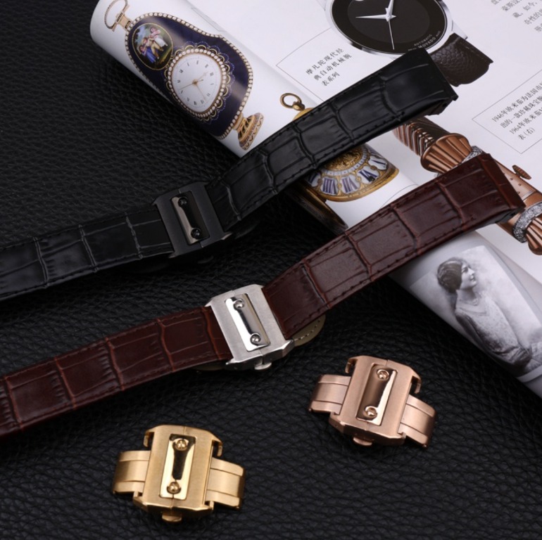 Cartier Santos Leather Strap with Clasp / buckle, Luxury, Watches on ...