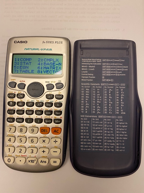 CASIO Scientific Calculator 570ES Plus for university math