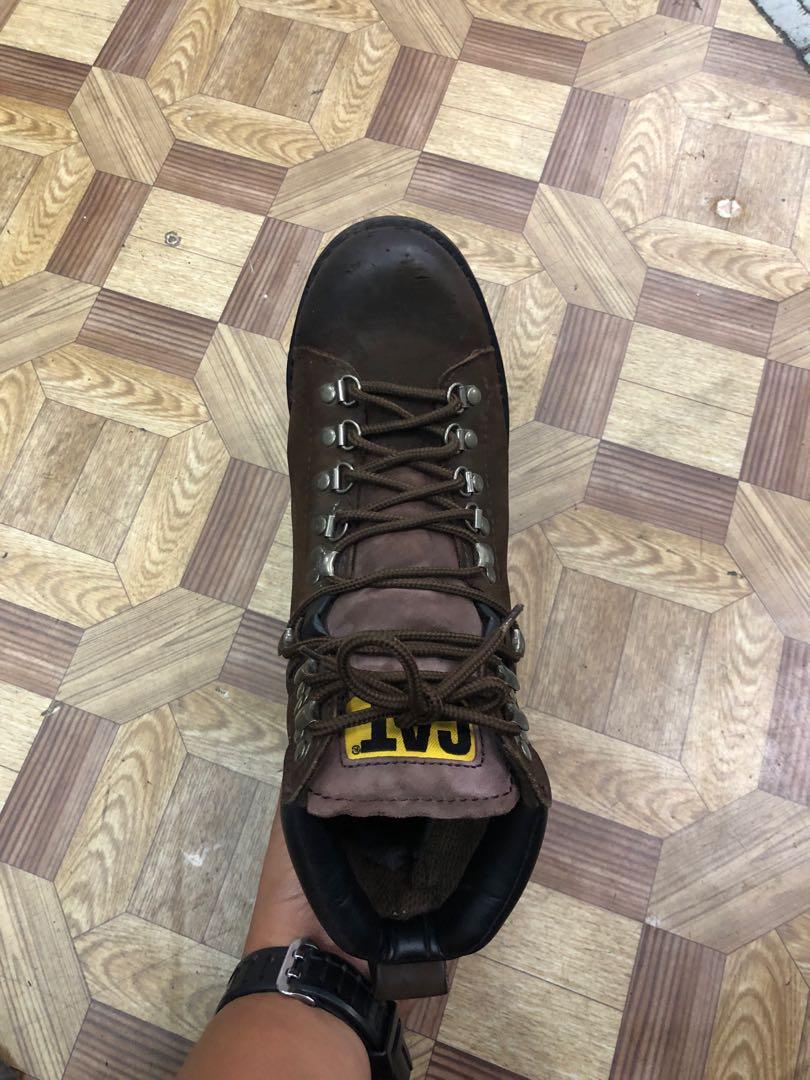 Caterpillar Water Resistant Oil Tan Leather Men’s Rugged Boots, Men's