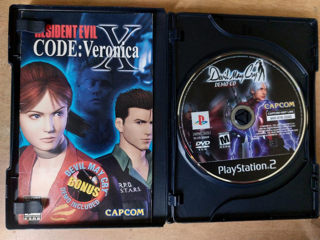 Resident Evil Code Veronica X Anniversary Playstation 2 PS2 Black Devil May  Cry