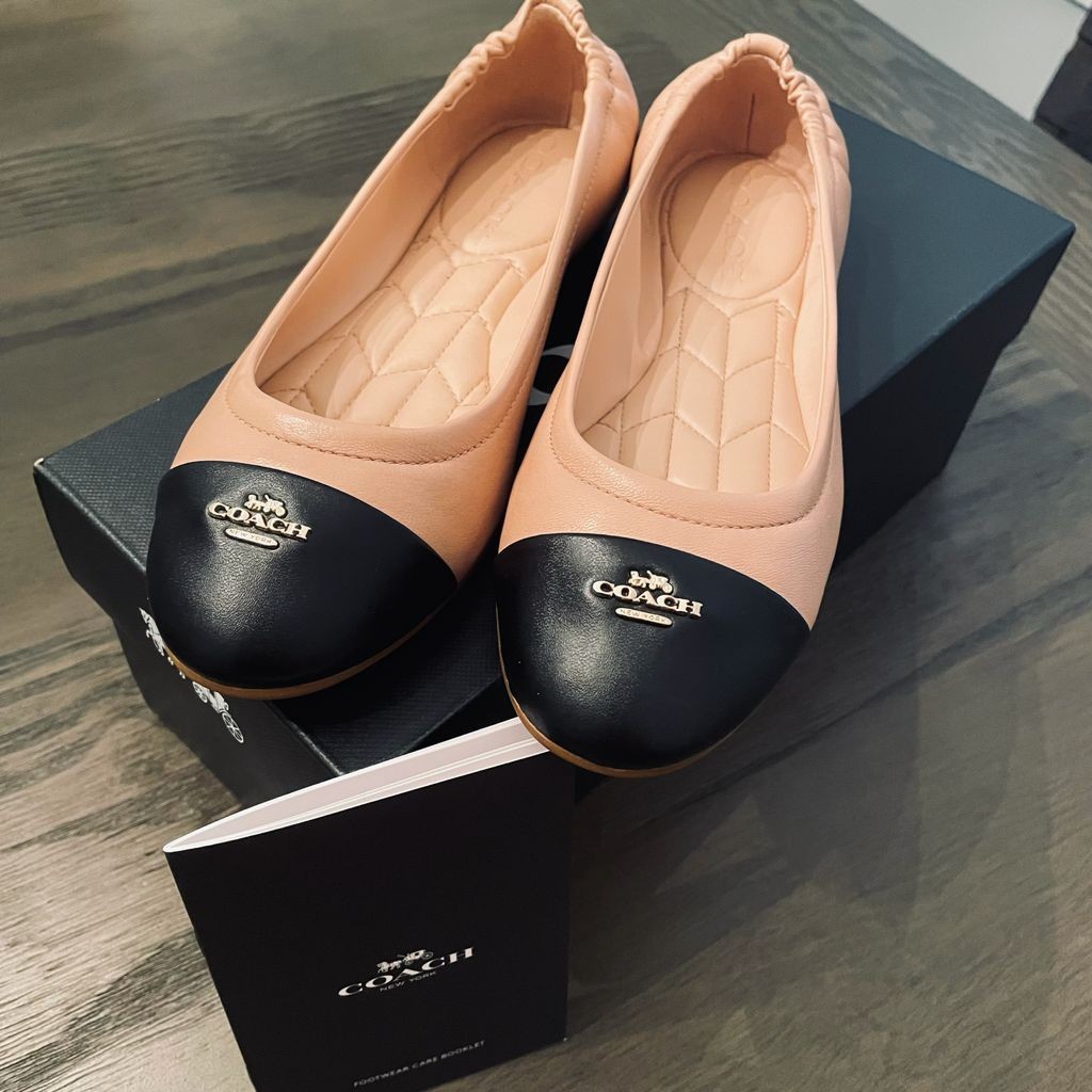 Coach shop nude flats