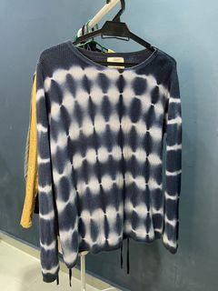 Cotton On Knitwear Blue White Tie Dye