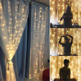 Curtain Fairy Lights USB String Xmas Party Decoration 3m*3M 300LEDS Remote Control Curtain Fairy Lights / 8 Modes USB String Wall Lights / LED Fairy Lights Christmas Garland Curtain