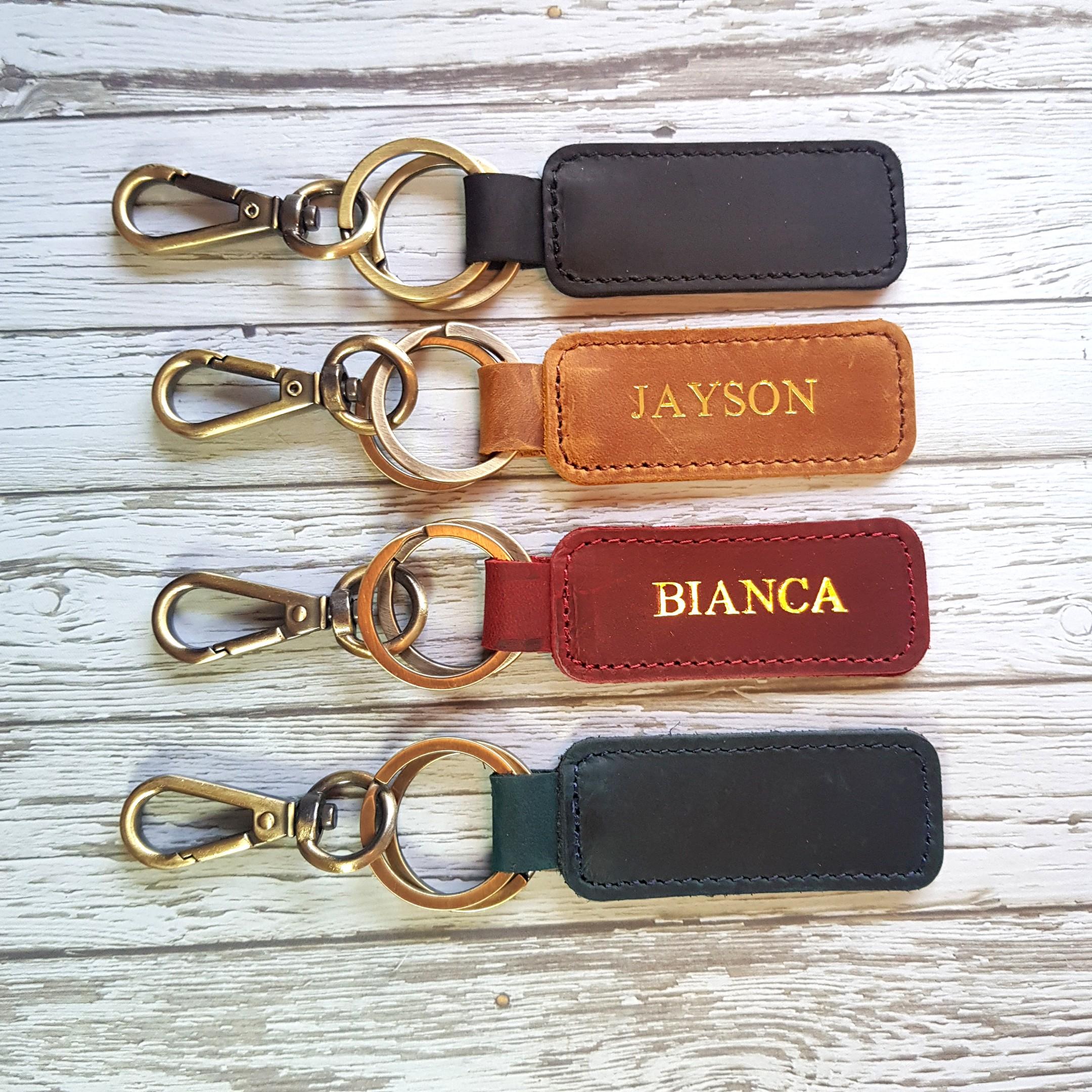 BIANCA Personalised Name Keyring Keychain Key Fob Bespoke Stainless Steel Gift 