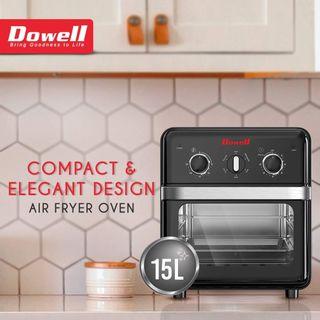 Dowell AF-15M Air Fryer Rotisserie Oven for Baking Touch Screen Digital Control Heat Resistant Tempered Glass Door