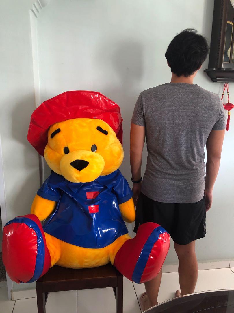 Giant Winnie the Pooh Plush Toy in Raincoat