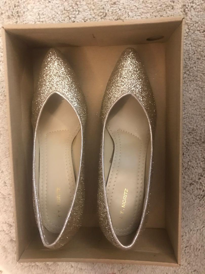 Gold glitter discount shoes for women