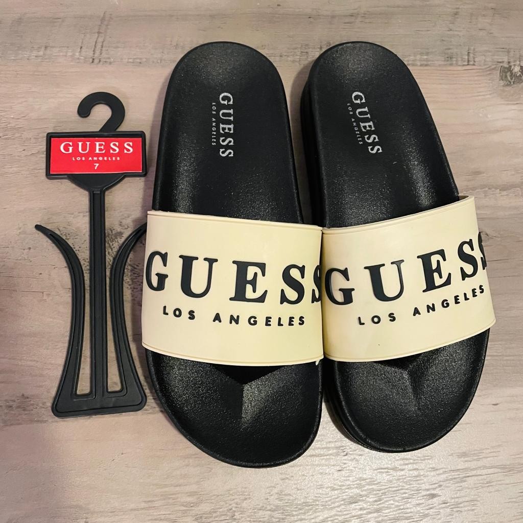 Guess Slides, Women's Fashion, Footwear, Flats & Sandals on Carousell