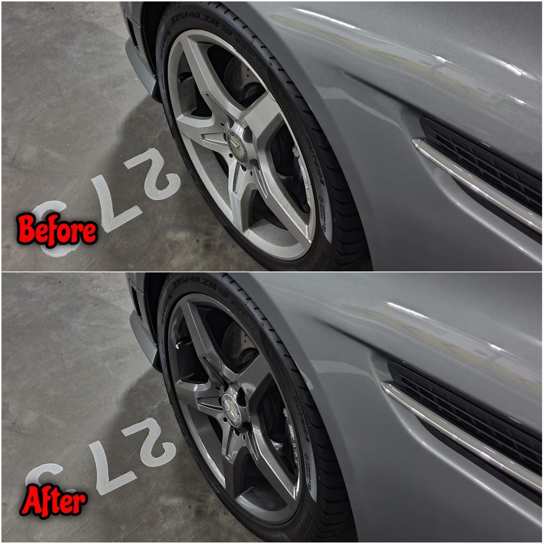 Gunmetal grey Rims Spray Paint Service On (Mercedes SLK350), Car