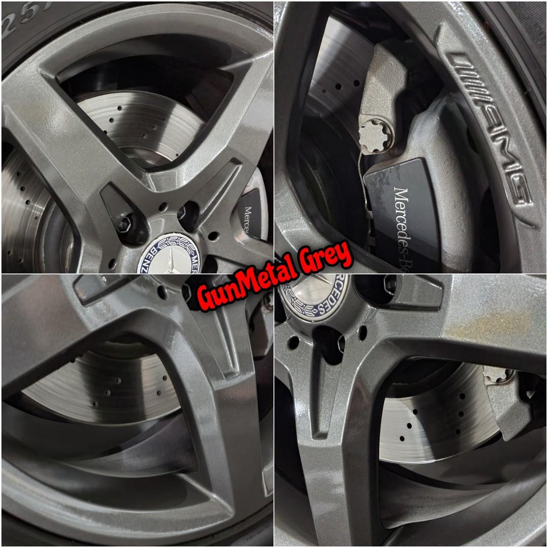 Gunmetal grey Rims Spray Paint Service On (Mercedes SLK350), Car