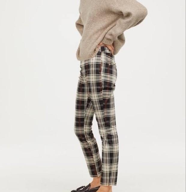H\u0026m hnm plaid slack pants trousers 