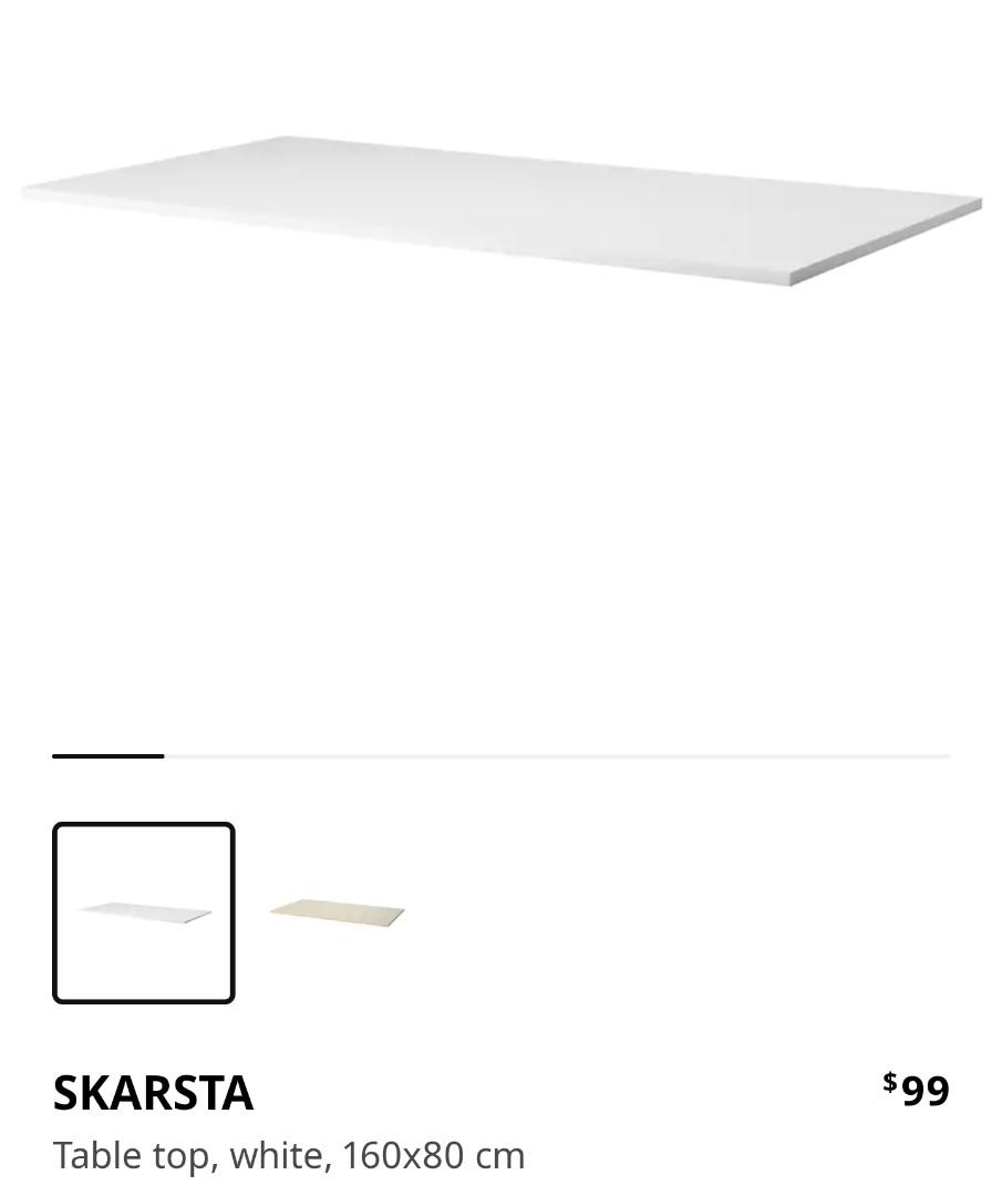 Ikea table top SKARSTA, Furniture & Home Living, Furniture, Tables