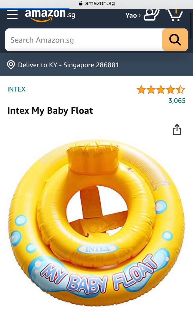Intex Baby Float + Floats, Babies & Kids, Infant Playtime on Carousell