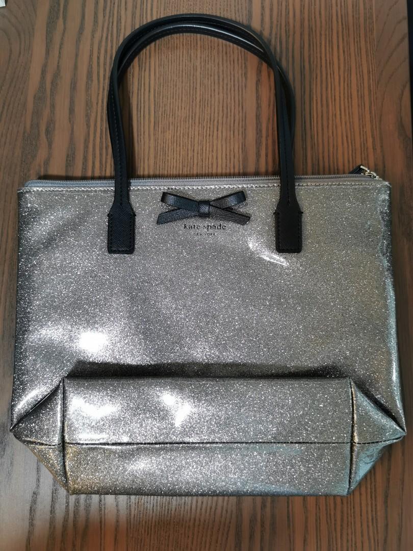 Kate spade top silver tote