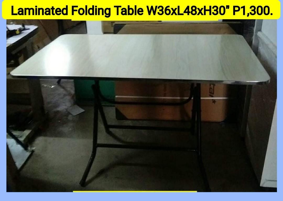 Laminated Folding table 36x48", Furniture &amp; Home Living, Furniture ...