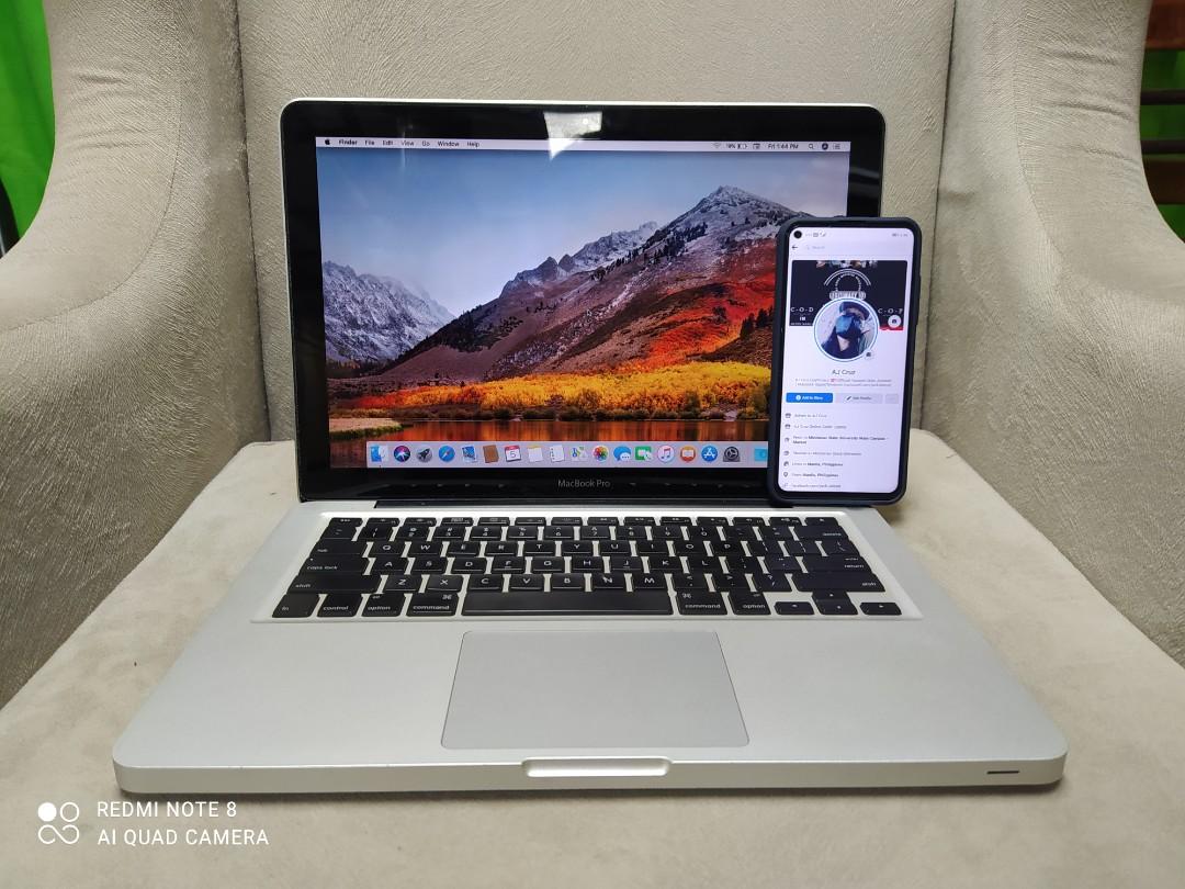 Macbook pro 2011 13.3 inch 4gb 250gb (Category: Laptops & Notebooks) located in Quezon City. Submitted by jackabbad (Listing ID 1121573012, Image 1). Description: Macbook pro 2011 Year/Model A1278 - Processor Intel Core i5 2.3 GHz - Memory 4Gb 1333 MHz Ddr3 - HDD 250Gb Storage - Intel HD Graphics 3000 384 Mb - Display size 1280x800 - 13.3 Inch size - MacOs High Sierra - Cycle count 1092 📌 Condition: 👍Good condition 99% 👍Good performance 99% 👍