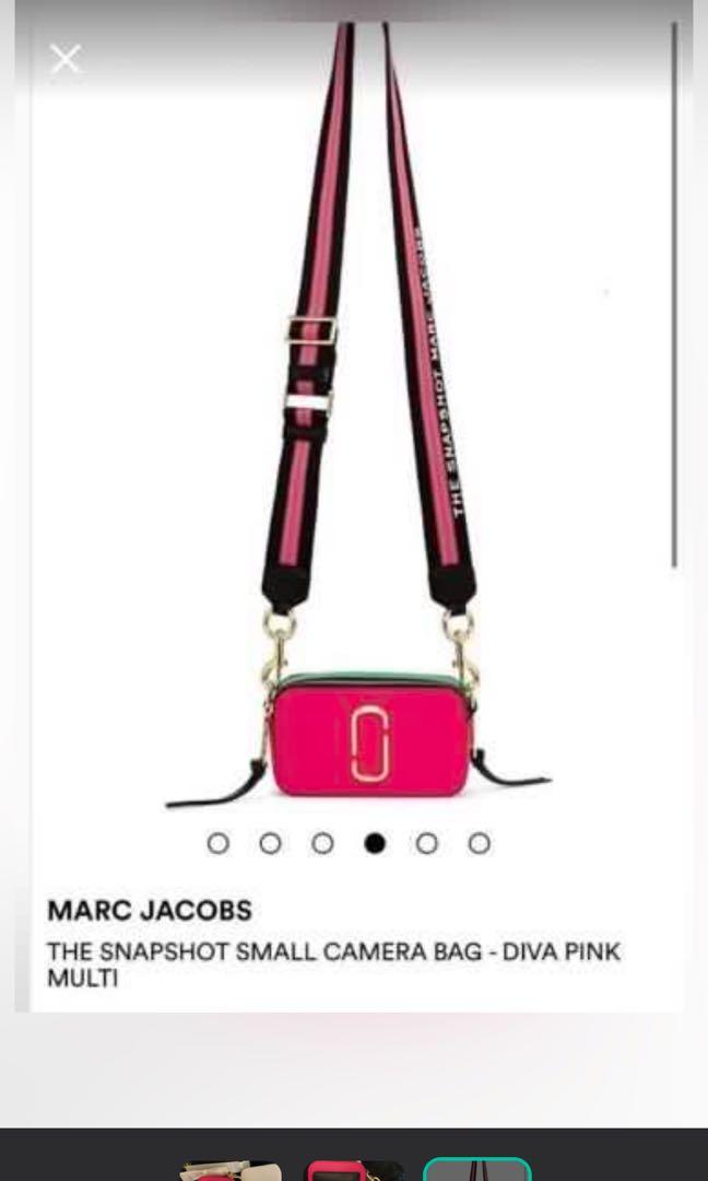 Marc Jacobs The Snapshot Small Camera Bag- Diva Pink Multi