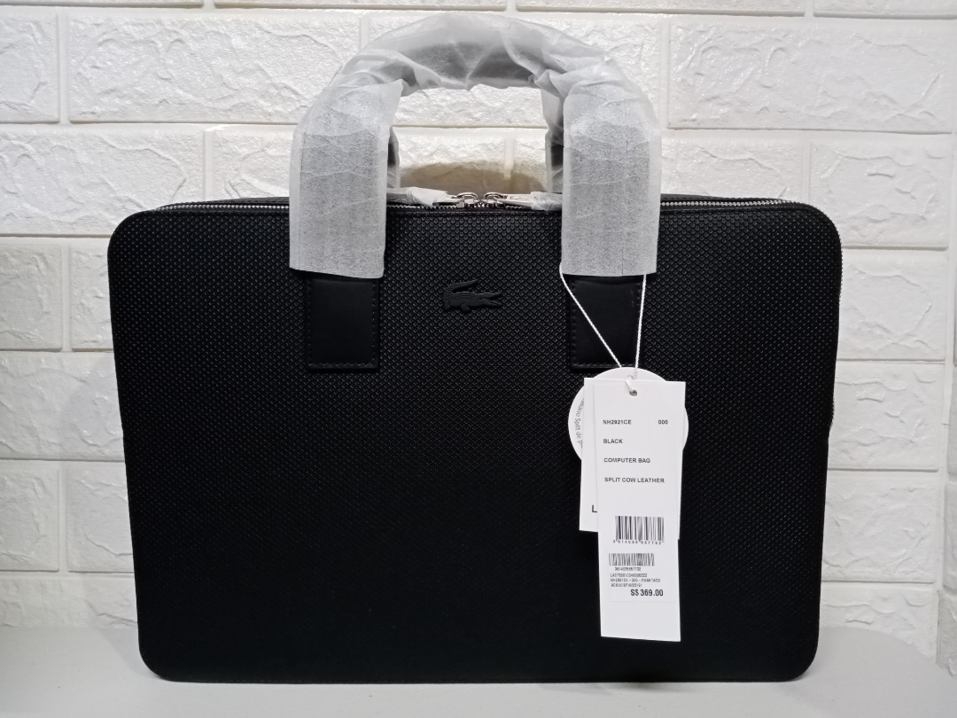 Men's chantaco matte hot sale piqué leather computer bag