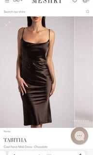 MESHKI SILK SLIP DRESS