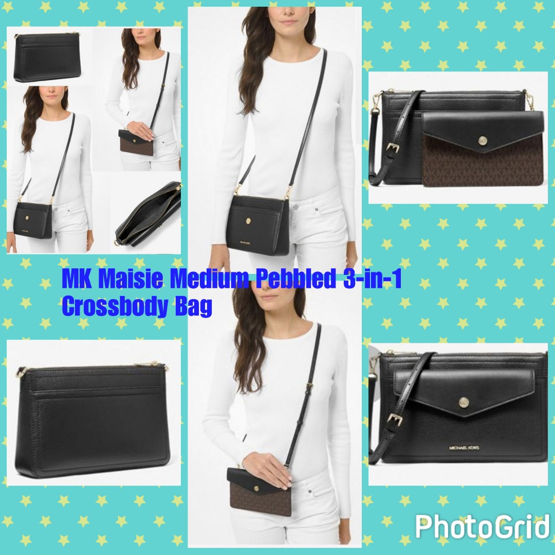 Maisie Medium Pebbled Leather 3-In-1 Crossbody Bag By Michael Kors 