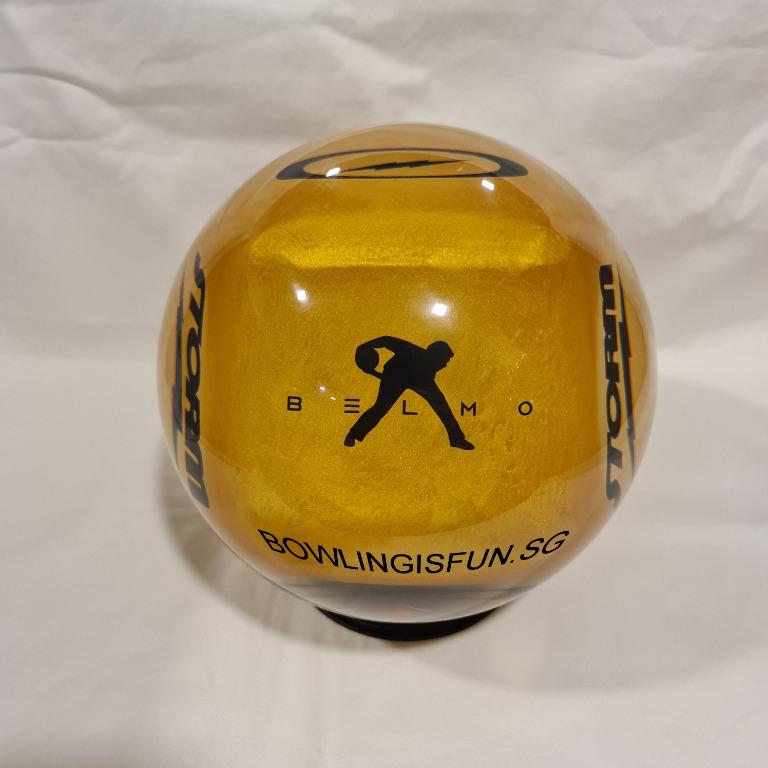 New Storm Clear Belmo Gold Limited Edition Polyester Bowling Ball ...