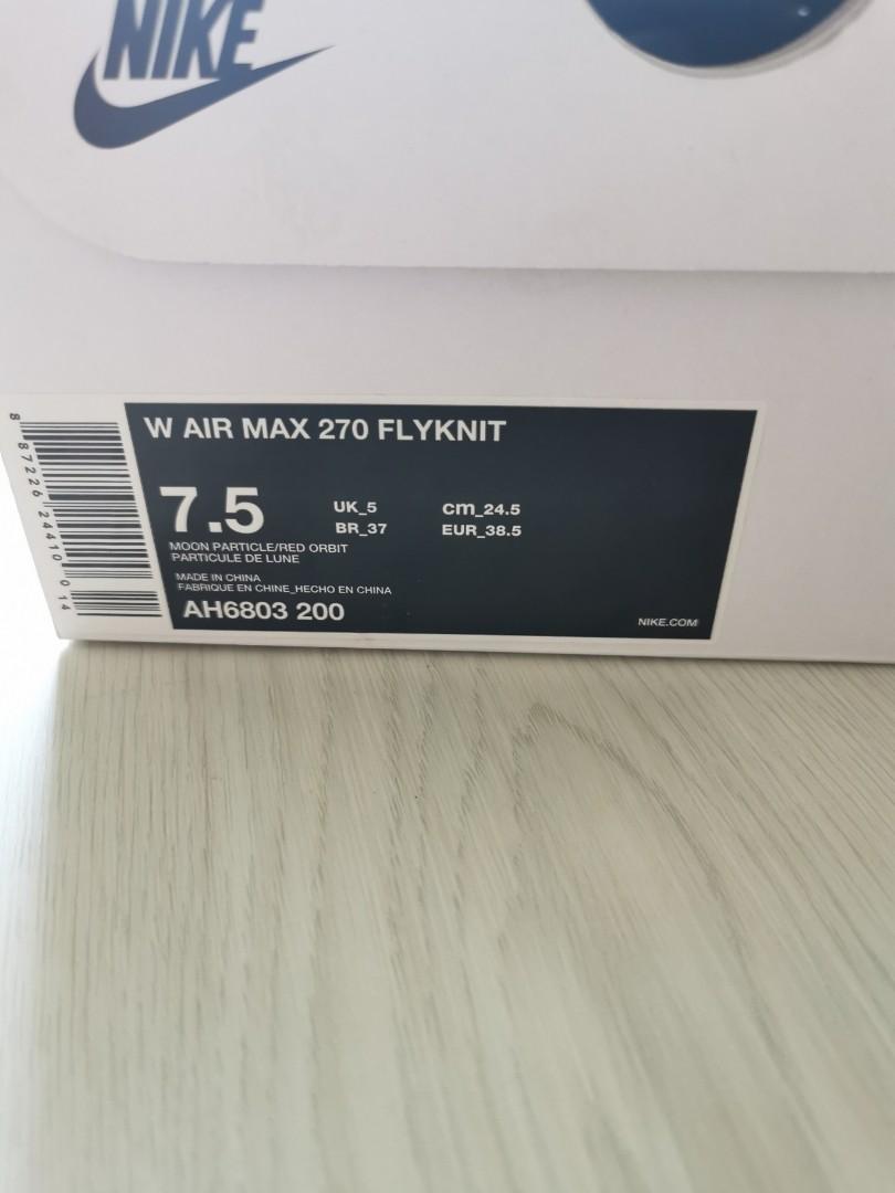 Nike Air Max 270 Flyknit Women s Fashion Footwear Sneakers on