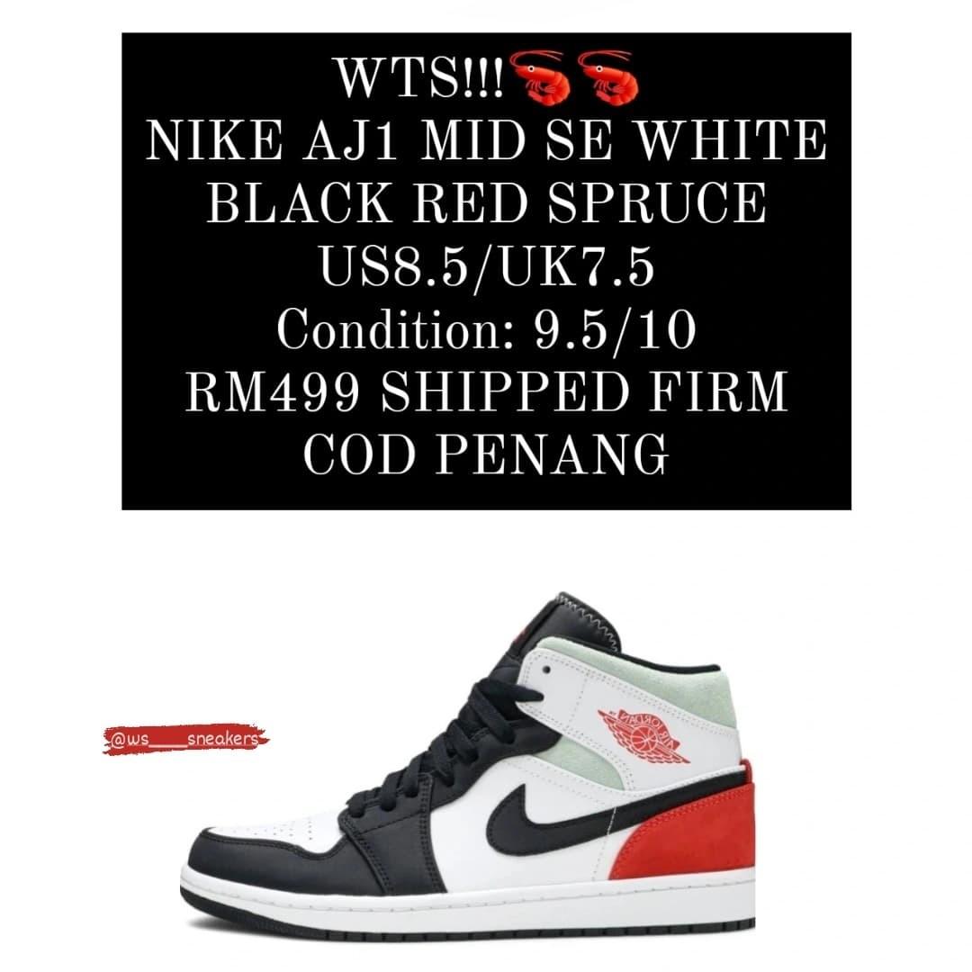 aj1 black and white mid
