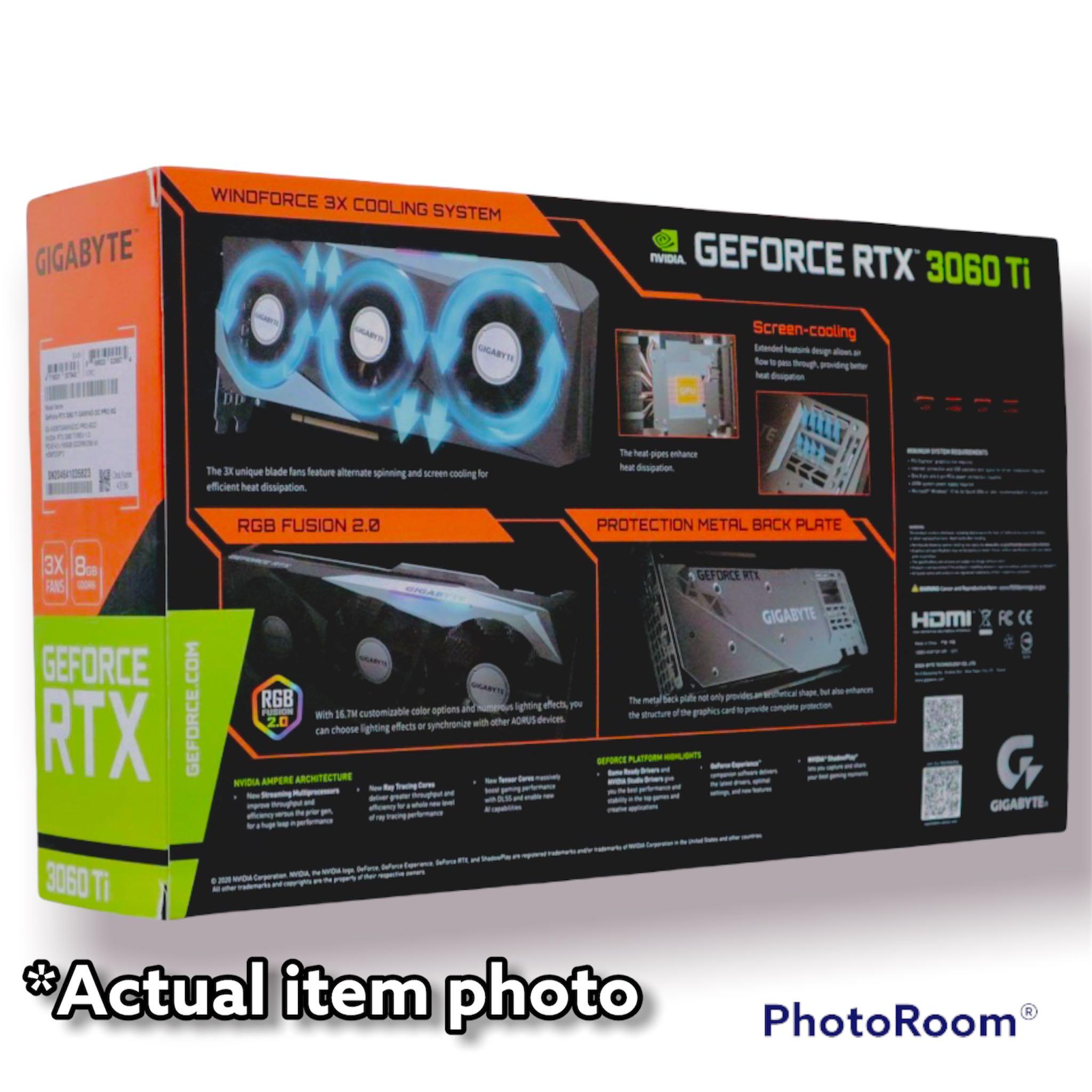 Non LHR RTX 3060 Ti Gigabyte Gaming Pro OC 8Gb GPU Negotiable with Receipt and Warranty