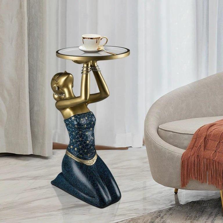 Nordic Modern Home Decoration Statue Resin Kneeling Girls Figurine