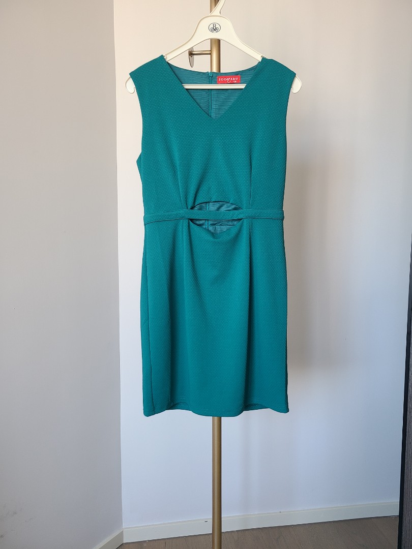 One piece dress in jade green, 女裝, 連身裙 & 套裝, 連身裙 Carousell