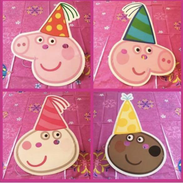 Peppa pig party supplies party mask / party deco, Hobbies & Toys