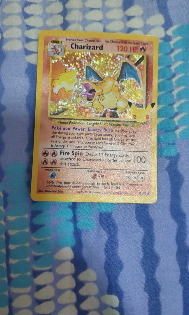 Pokemon Charizard Holo from Celebrations, Hobbies & Toys, Toys & Games on  Carousell