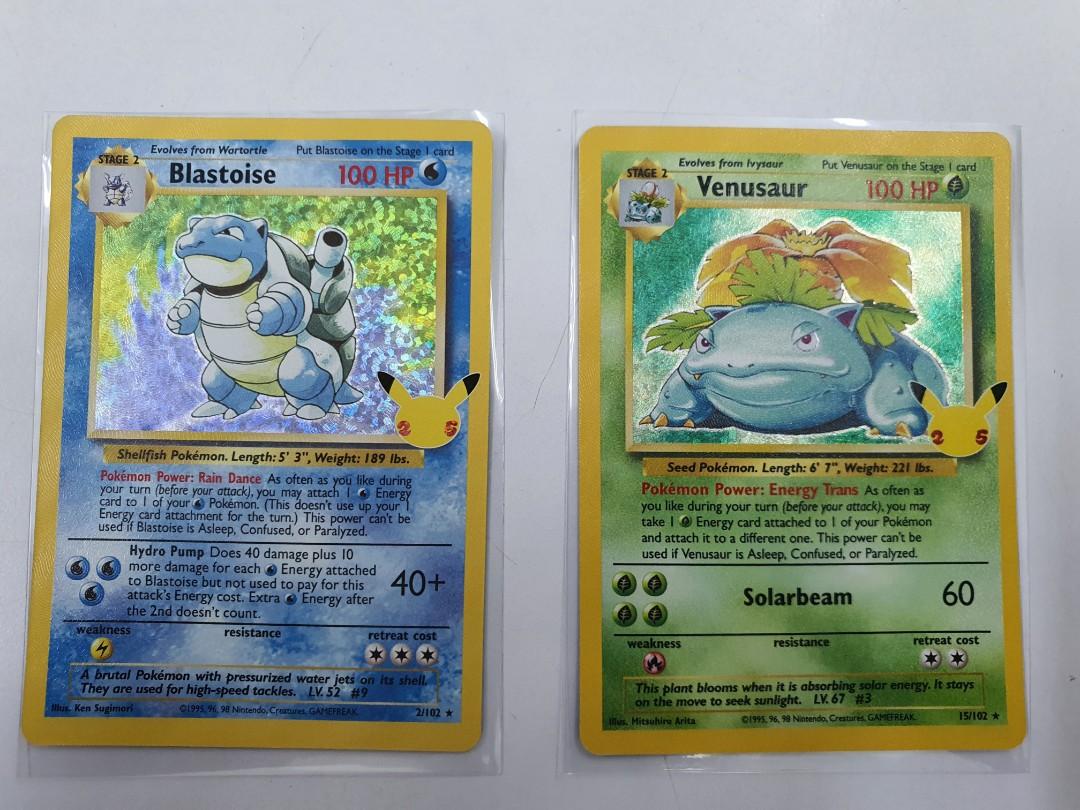 Pokemon TCG 25th celebration blastoise/venusaur set, Hobbies & Toys, Toys & Games on Carousell Pokemon TCG 25th celebration blastoise/venusaur set, Hobbies & Toys, Toys & Games on Carousell