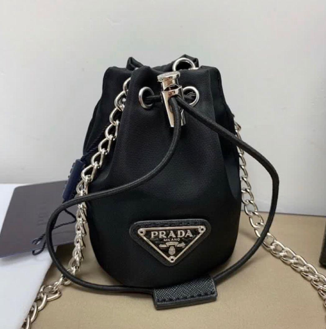 prada nylon bag outfits