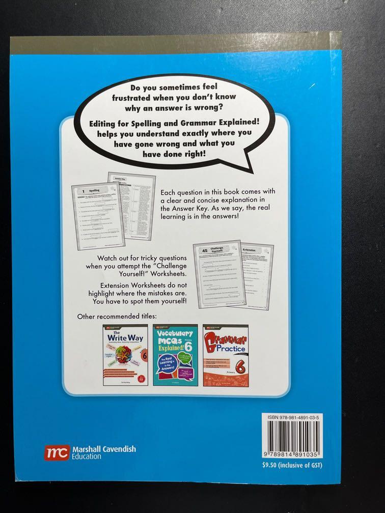 Psle Editing PSLE P6 Editing for Spelling and Grammar, Hobbies & Toys, Books ...