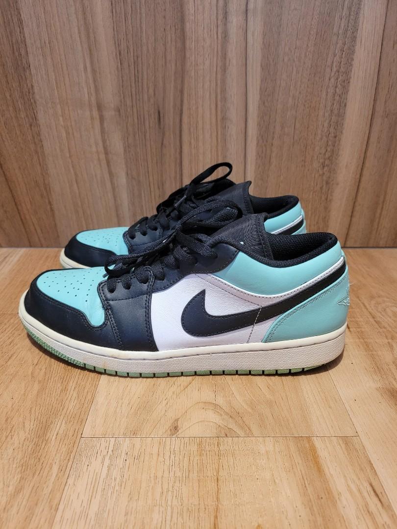 Rare** Aj1 Air Jordan 1 Low Emerald Toe, Men'S Fashion, Footwear, Sneakers  On Carousell