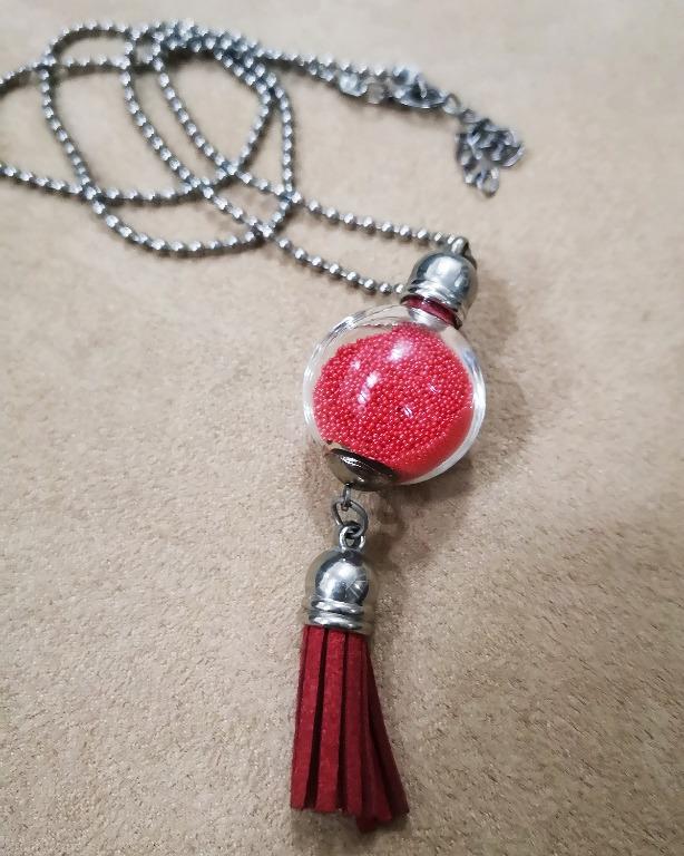 Red Necklace with tassel (Category: Necklaces) located in Quezon City. Submitted by skyebear (Listing ID 1121563188, Image 2). Description: .