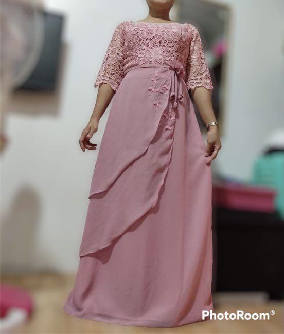 Blush pink gown for ninang online