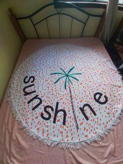 Round Fringe Beach Towel - Sunshine