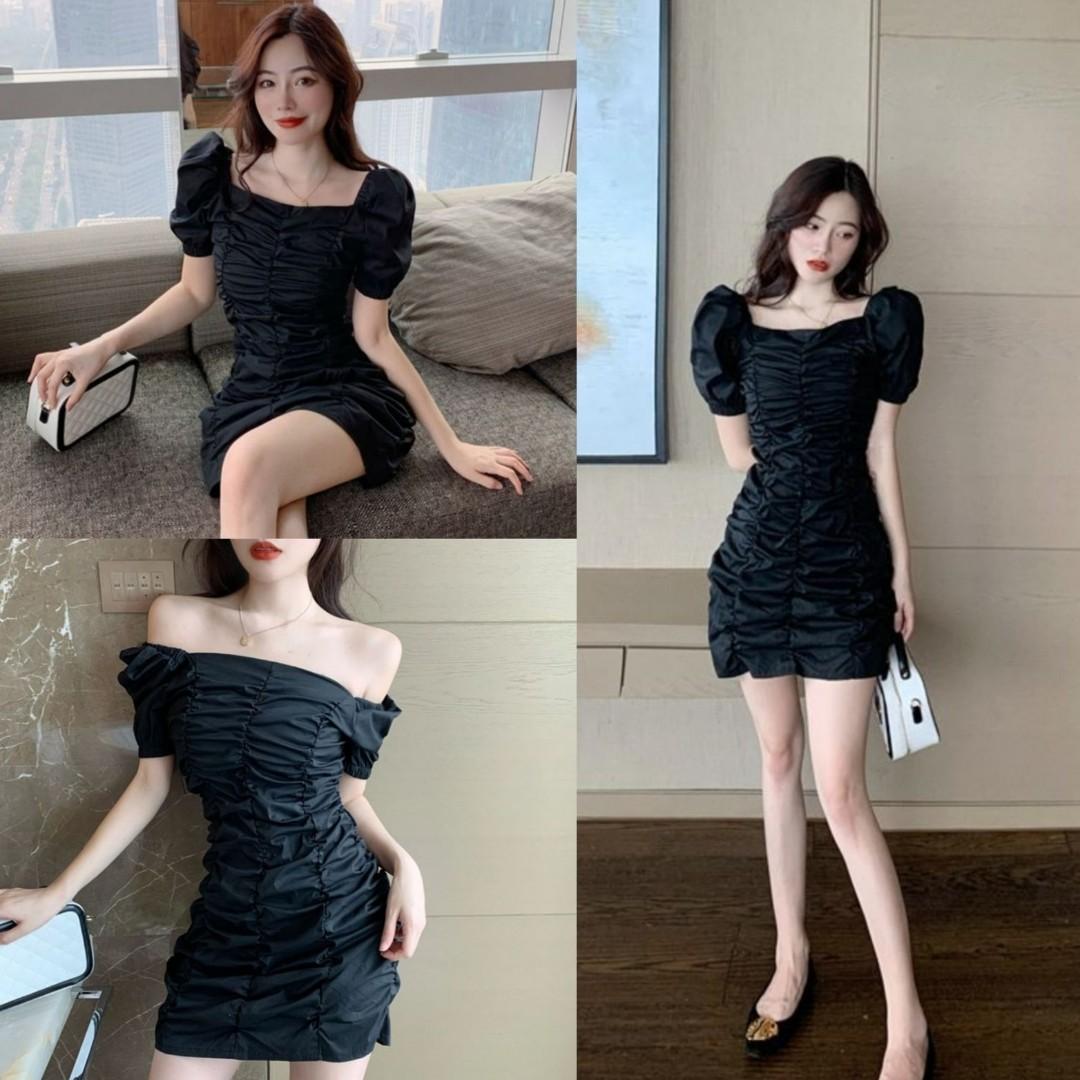 Blk Ruched Dress main image 1