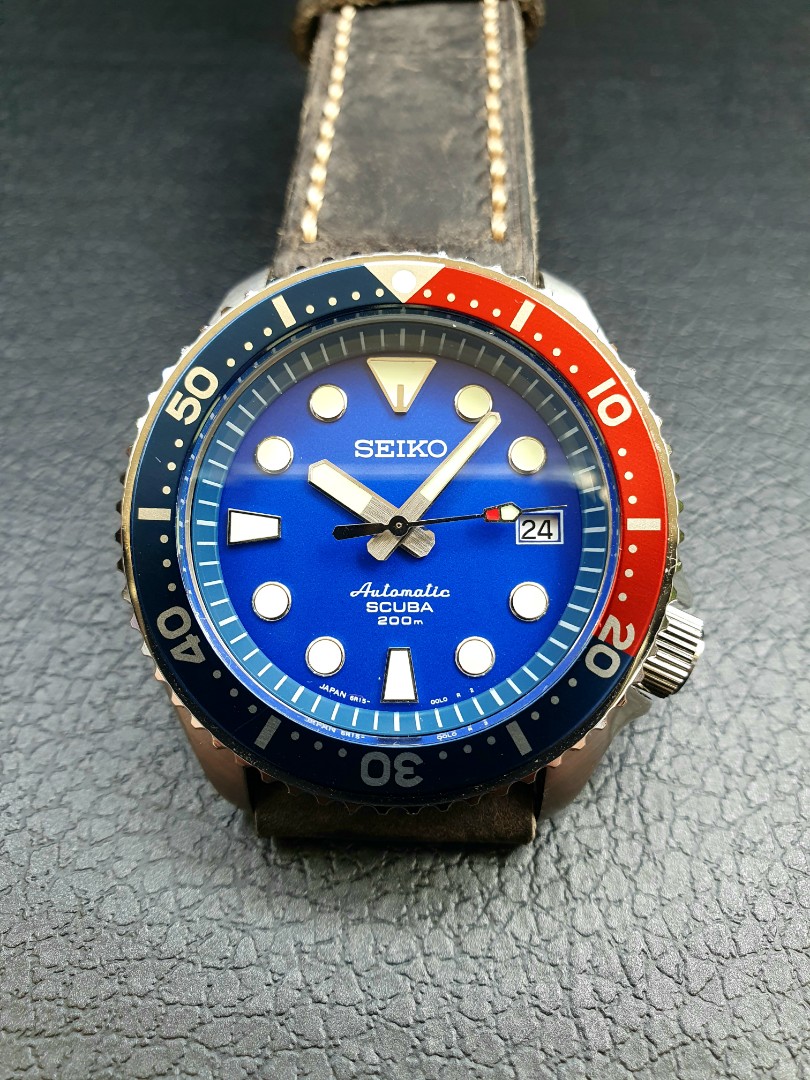 Seiko Ocean Blue Sporty Mod, Men's Fashion, Watches & Accessories ...