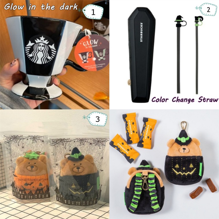 Starbucks Korea Halloween Limited Edition Mug Straw Set, Everything
