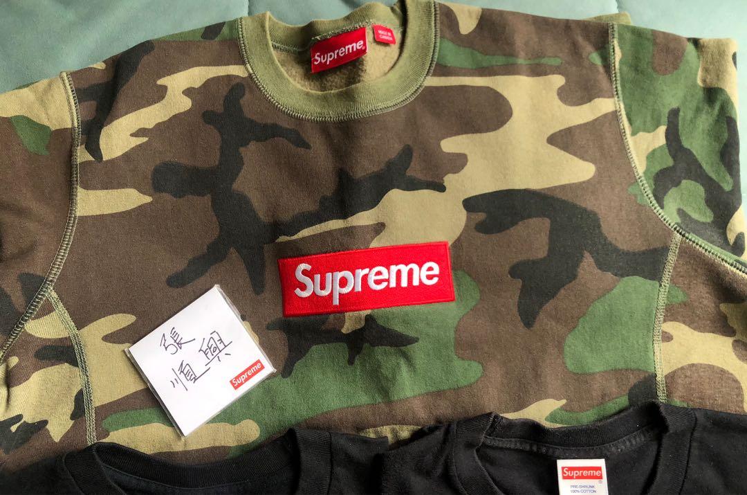 Supreme camo box logo crewneck M, 男裝, 上身及套裝, 衛衣- Carousell