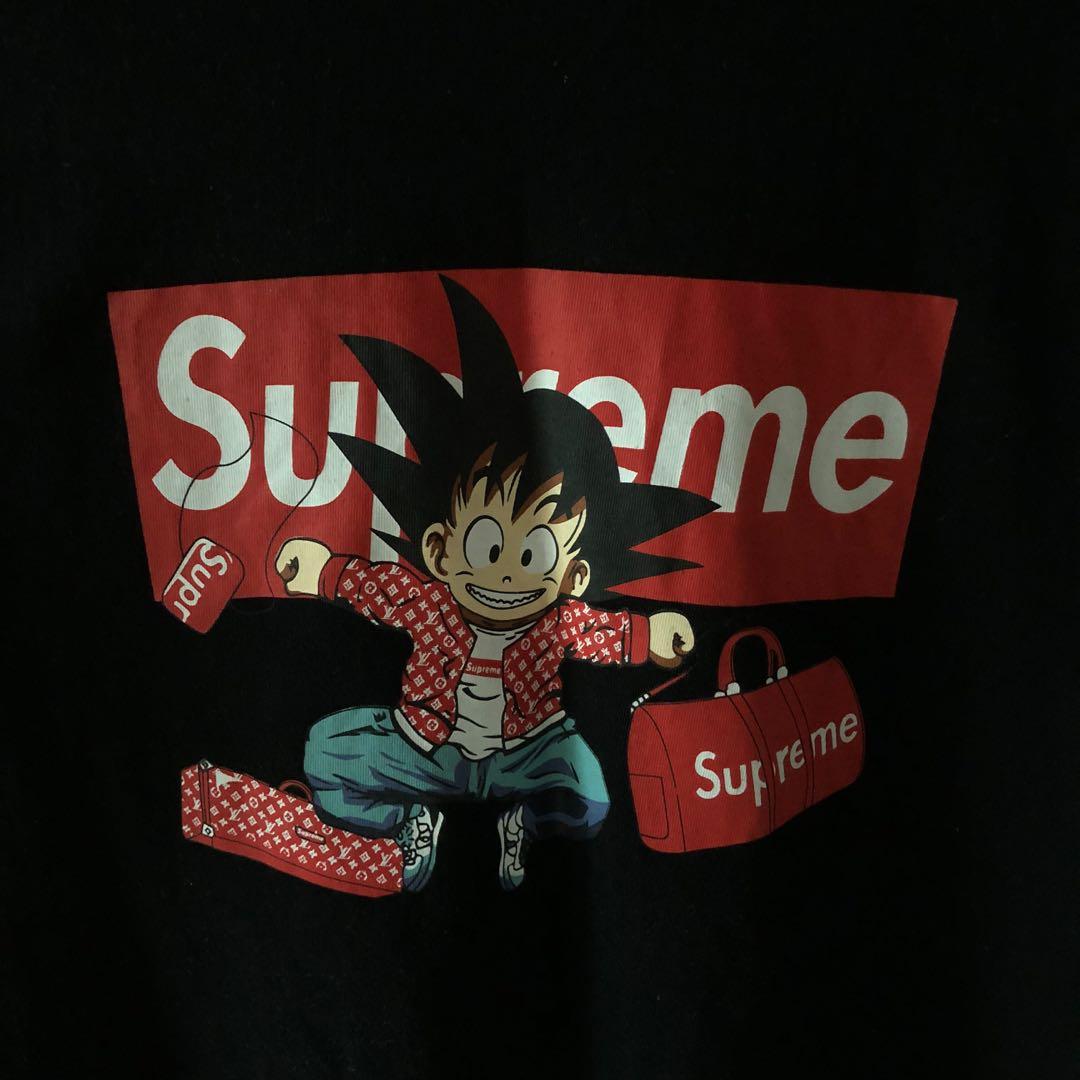 Cute Dragon Ball Goku Supreme Supreme T Shirt Women Men, Sale Black And Red  Supreme Shirt - Allsoymade