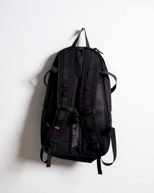 Backpack Fw18 Black Black Supreme Book Bag Supreme Fw18 Supreme