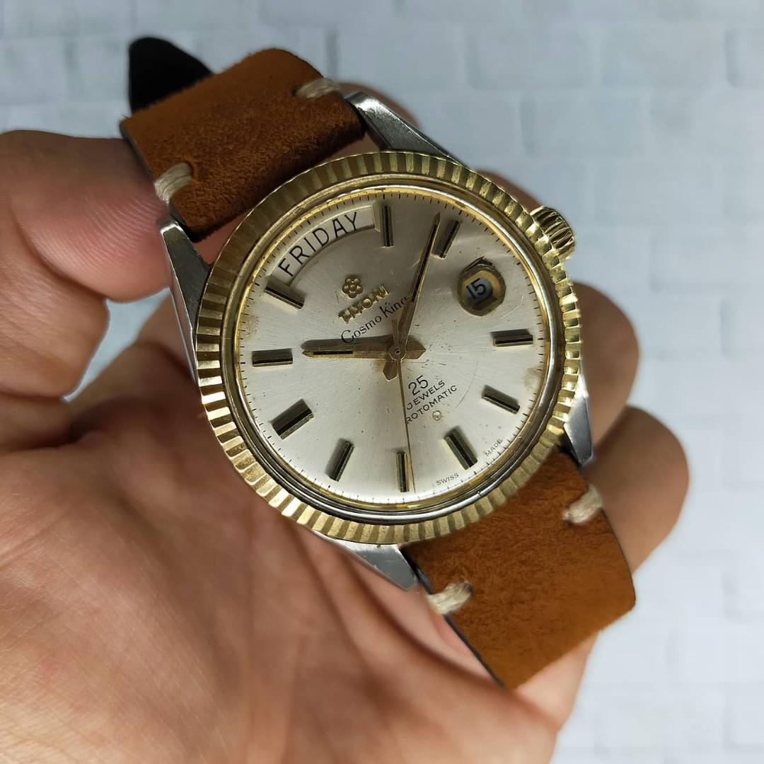 Titoni Cosmo King RIM 14K Automatic Movement, Fesyen Pria, Jam